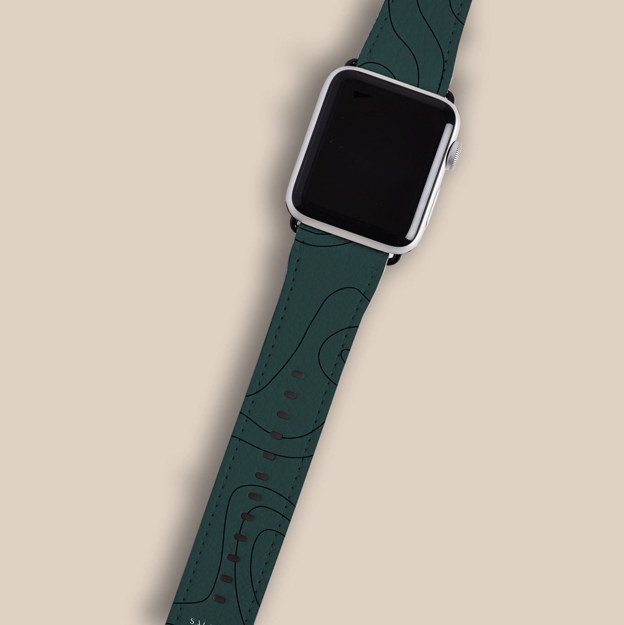 Forest Green Topographic Apple Watch Band Apple Watch Bands - SALAVISA
