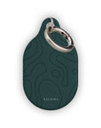 Forest Green Topographic AirTag Holder