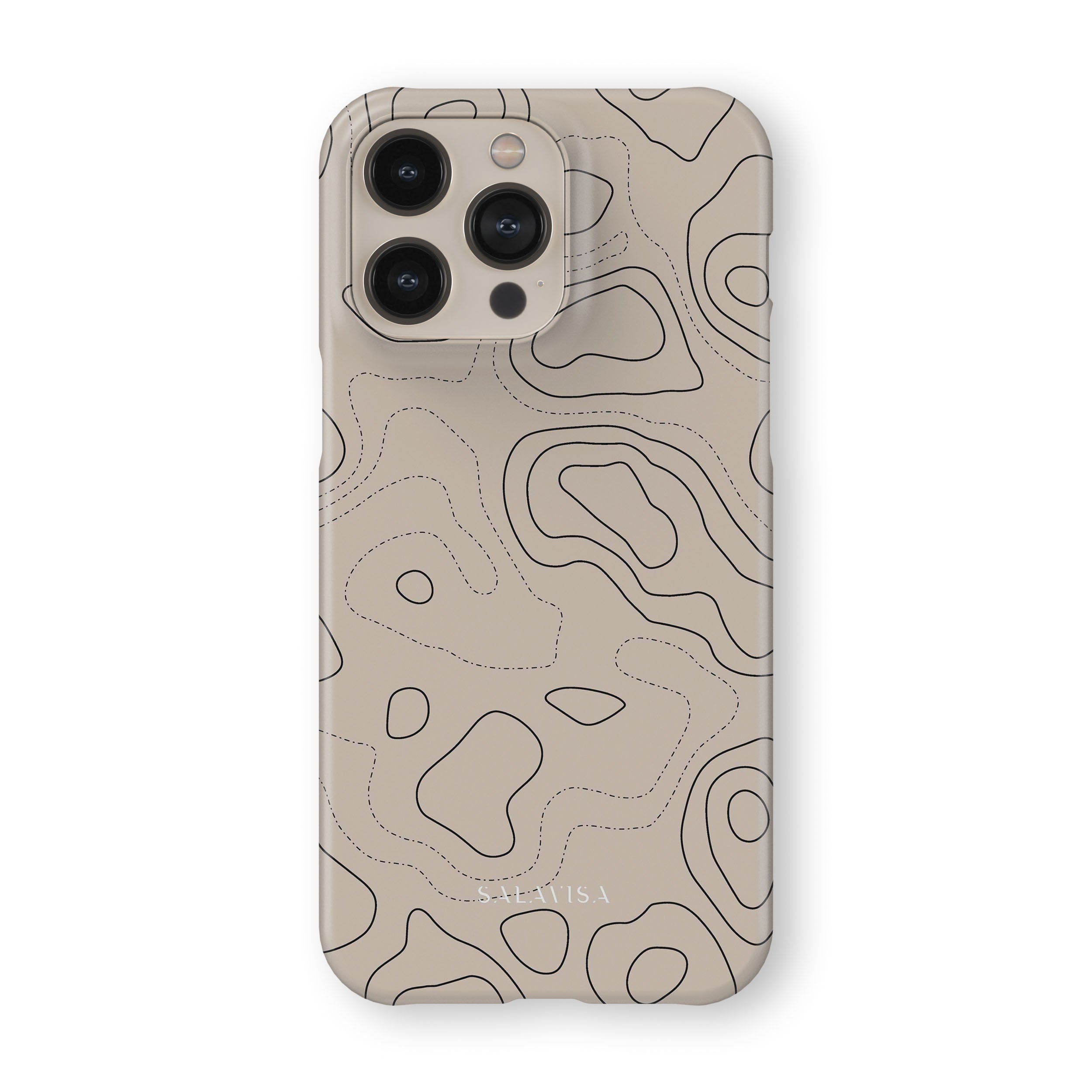 Beige Topographic Phone Case SALAVISA