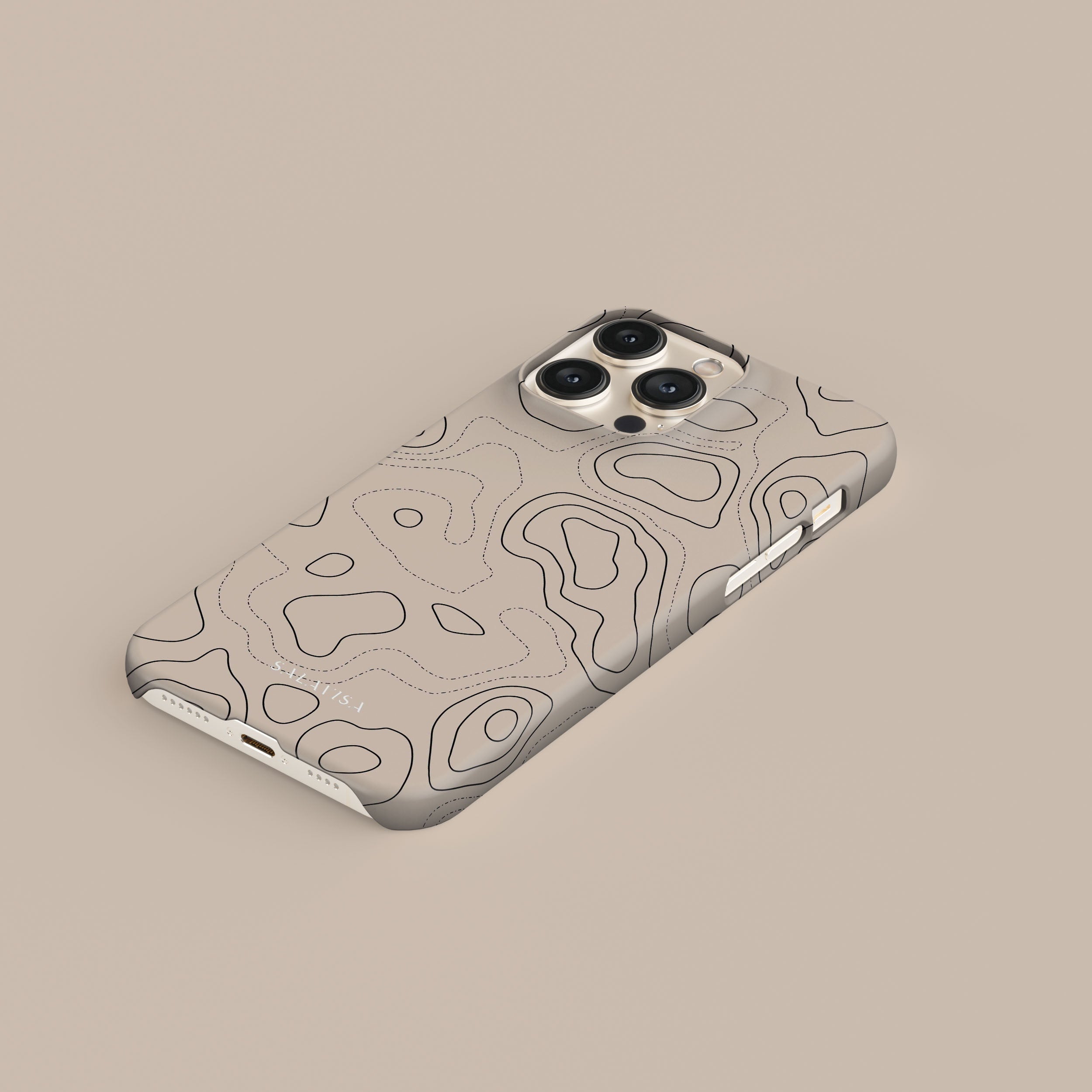 Beige Topographic Phone Case SALAVISA