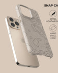 Beige Topographic Phone Case