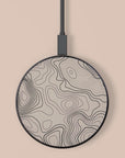 Beige Topographic Wireless Charger