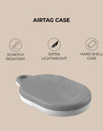 Light Grey Watercolor AirTag Holder