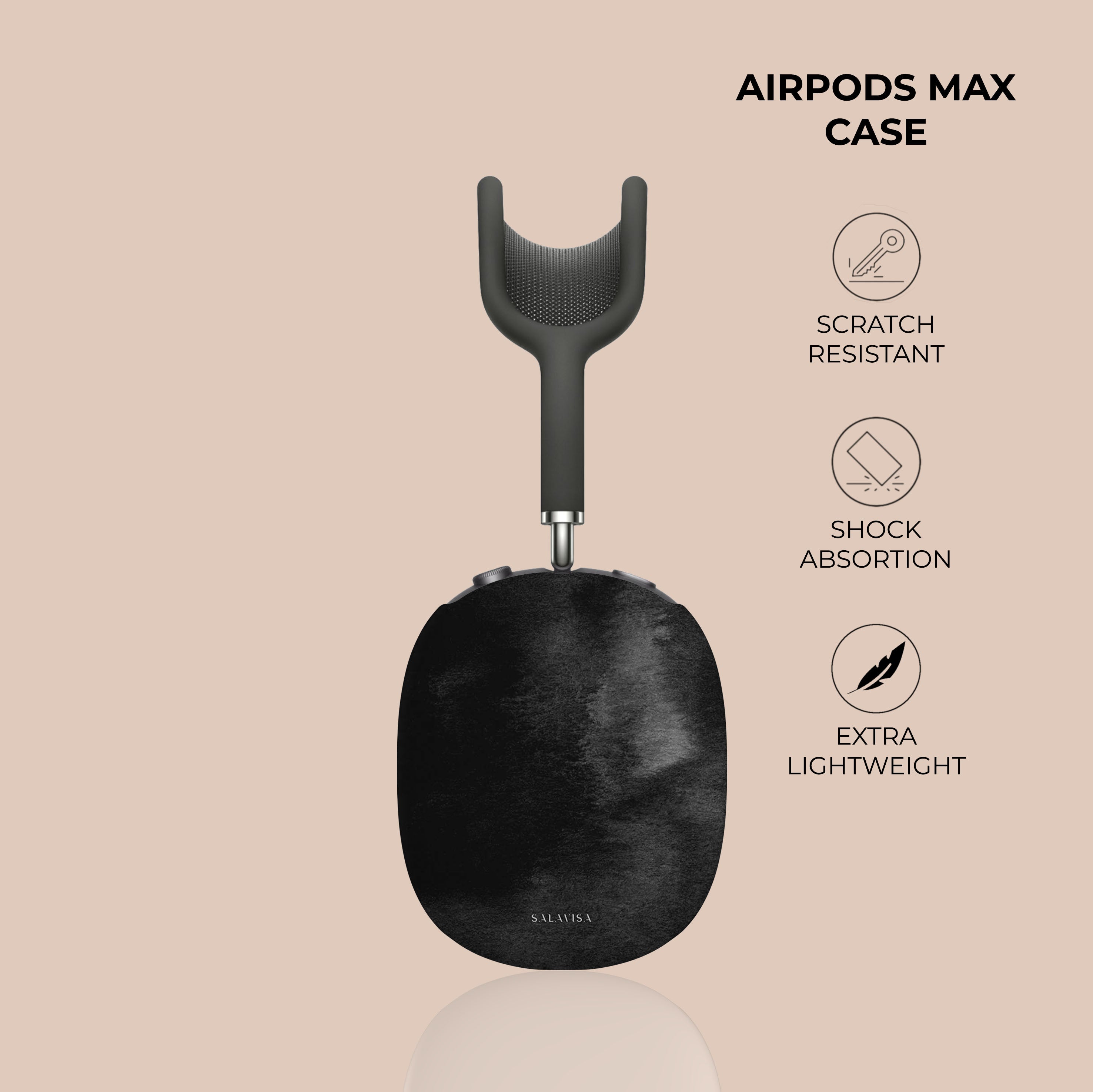 Black Watercolor AirPods Max Case – SALAVISA