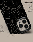 Topographic Black Phone Case