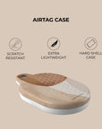 Beige Aesthetic AirTag Holder