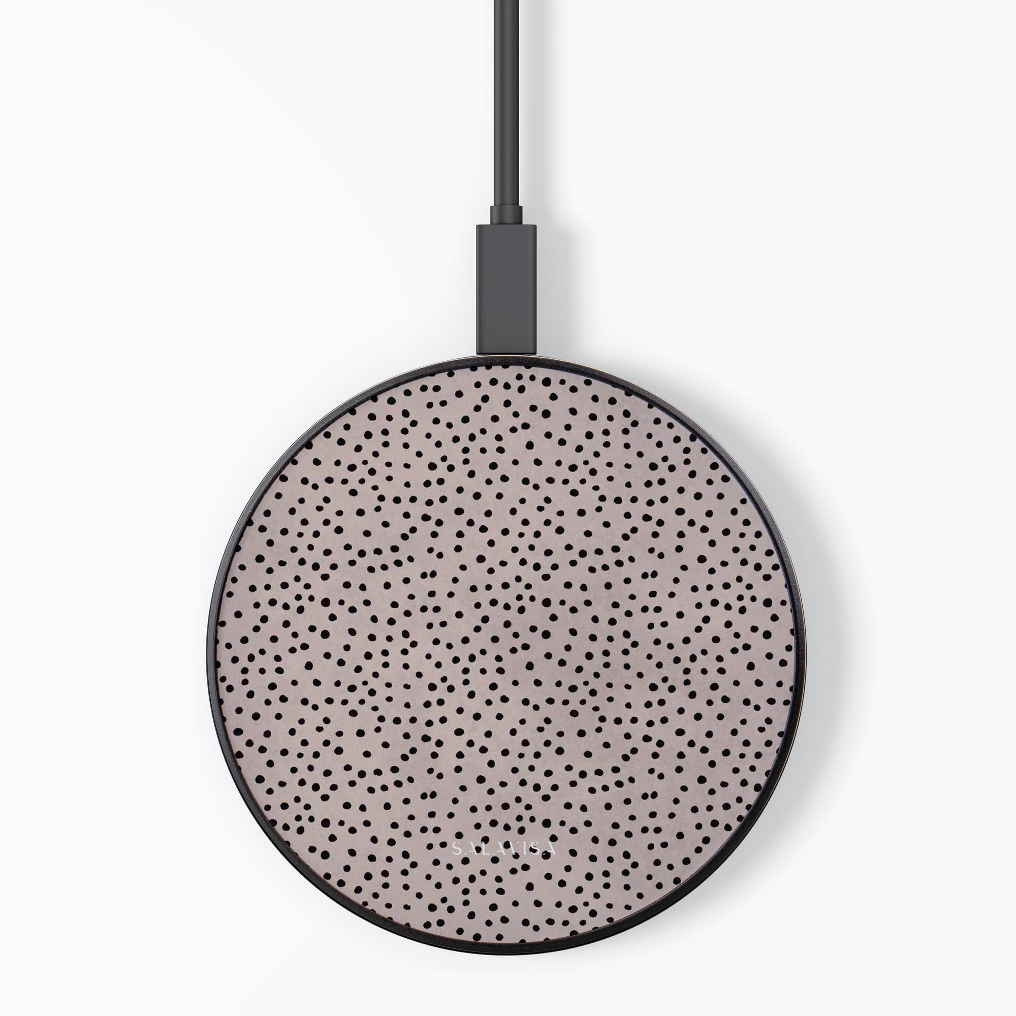 Rose Pink Polka Dots Wireless Charger