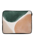 Peach & Forest Green Luxe Shapes Laptop Sleeve