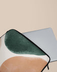 Peach & Forest Green Luxe Shapes Laptop Sleeve