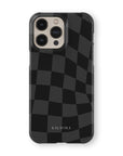 Black Wave Checkered Phone Case