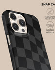 Black Wave Checkered Phone Case