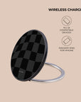 Black Wave Checkered Wireless Charger