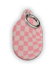 Pink Wave Checkered AirTag Holder