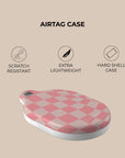 Pink Wave Checkered AirTag Holder