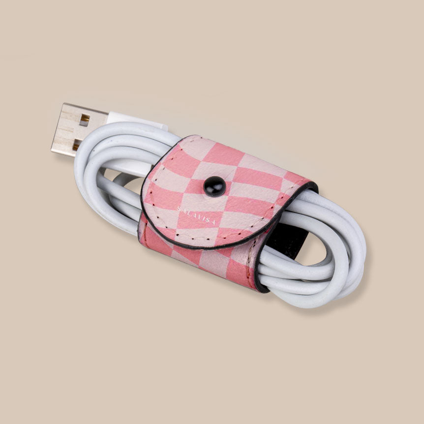Pink Wave Checkered EcoWrap Cord
