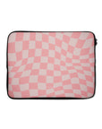 Pink Wave Checkered Laptop Sleeve