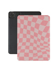 Pink Wave Checkered iPad Case