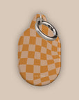 Orange Wave Checkered AirTag Holder