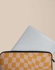 Orange Wave Checkered Laptop Sleeve