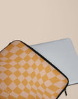 Orange Wave Checkered Laptop Sleeve