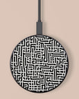 Black & White Maze Wireless Charger