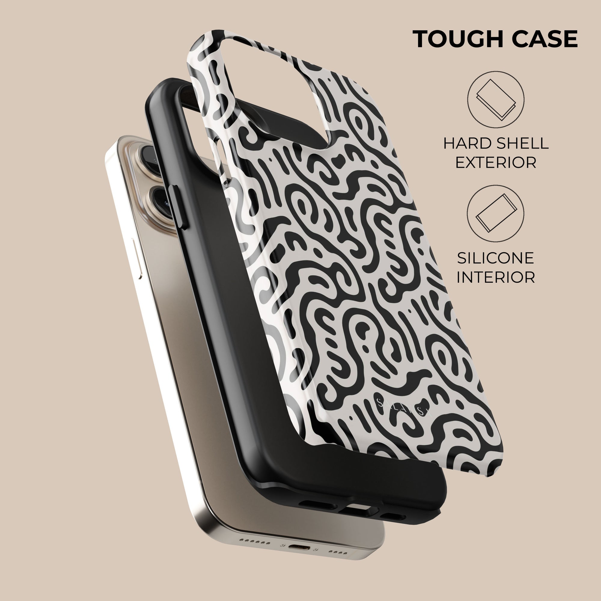 Black &amp; White Abstract Phone Case