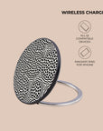 Black & White Tweed Wireless Charger