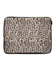 Beige Cheetah Skin Laptop Sleeve