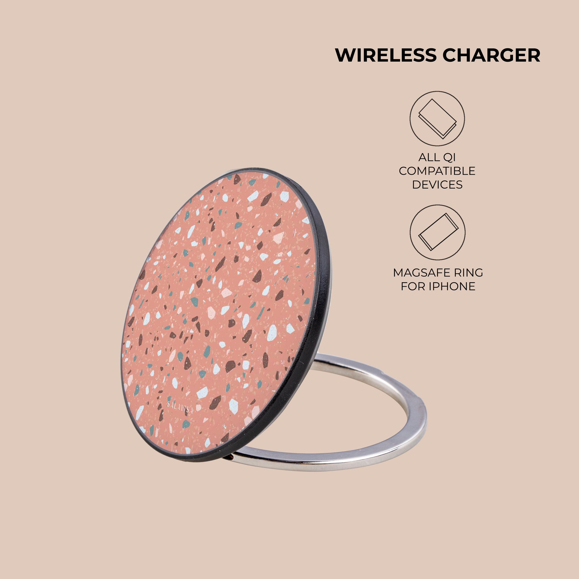 Pinky Terrazzo Wireless Charger