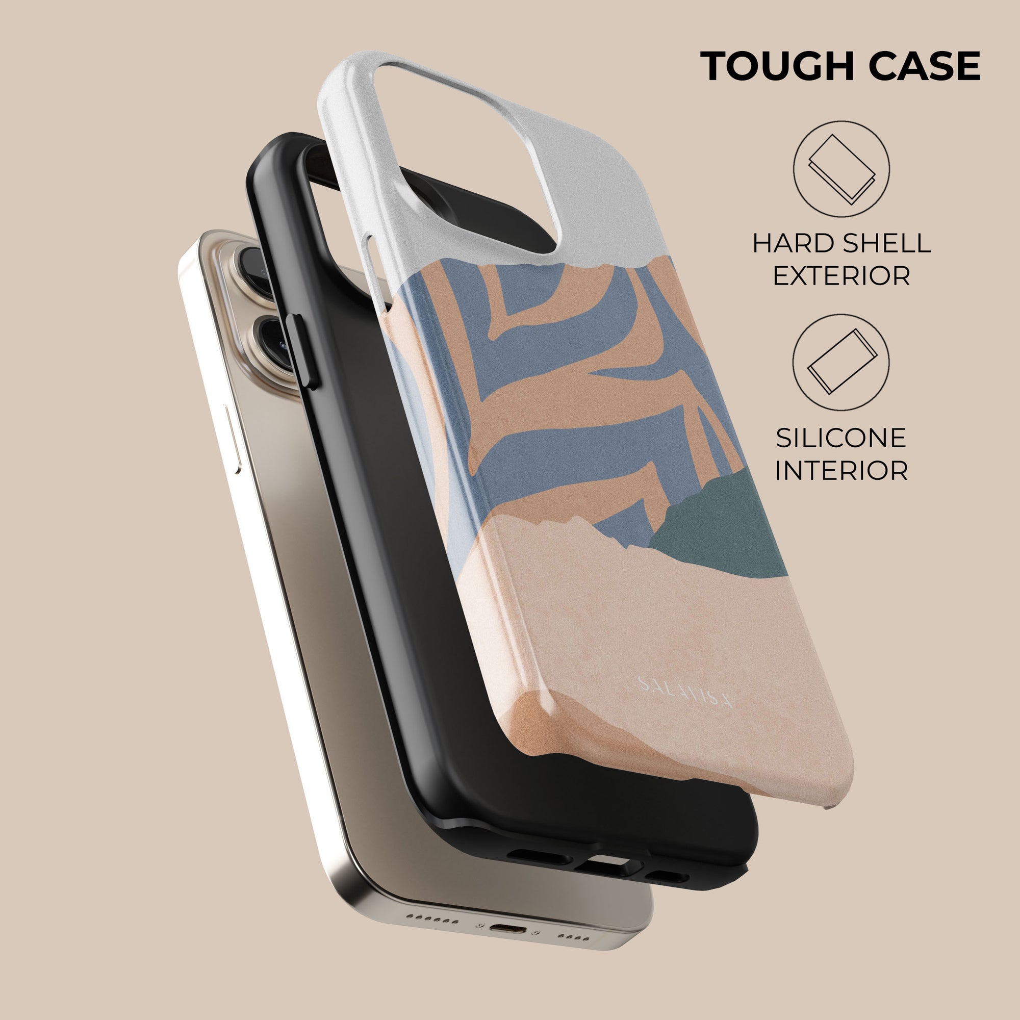 Beige Blissful Phone Case