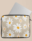 Beige Daisy Laptop Sleeve