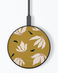 Burnt Yellow Flowers Wireless Charger