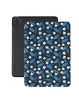 Dark Blue Summer Leafs iPad Case