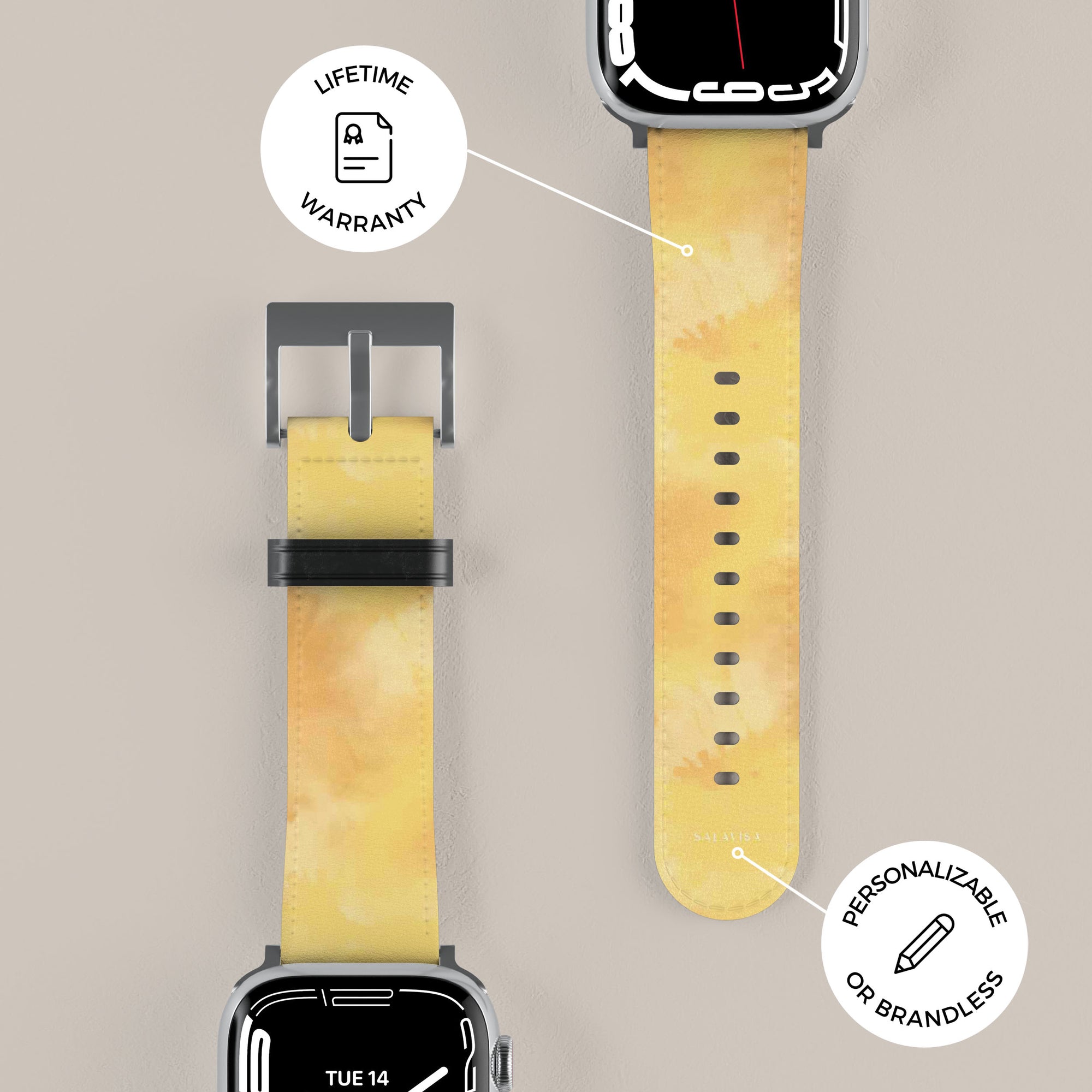 Yellow Tie Dye Apple Watch Band