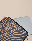 Blue Copper Zebra Laptop Sleeve