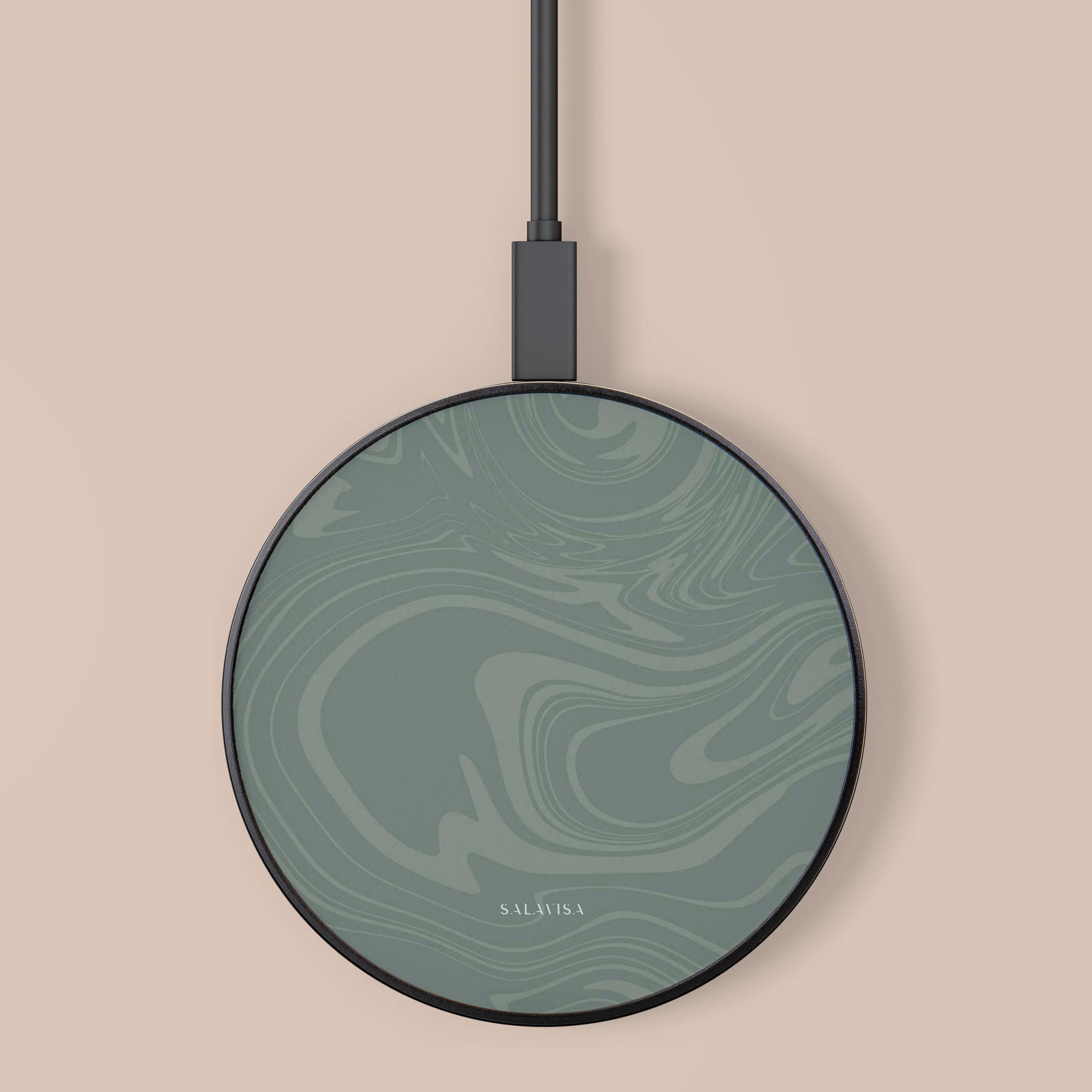 Light Green Swirl Wireless Charger