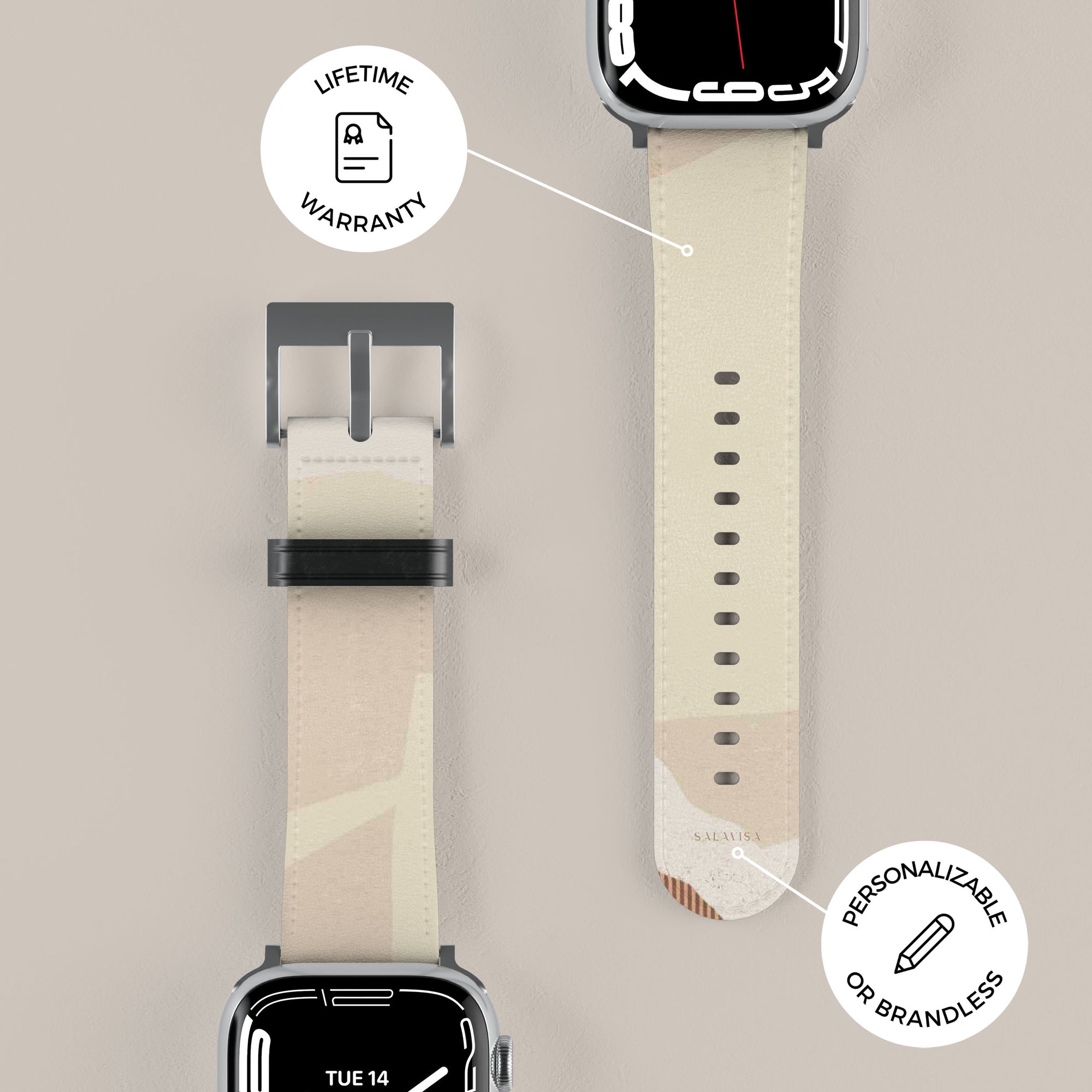 Cream Organic Apple Watch Band