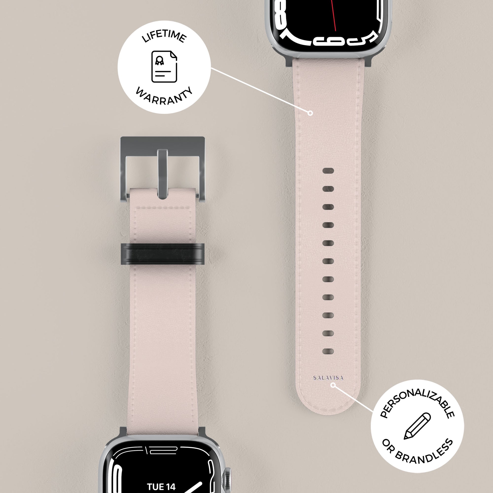 Pink The College Apple Watch Band