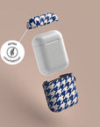 Blue Houndstooth AirPods Case
