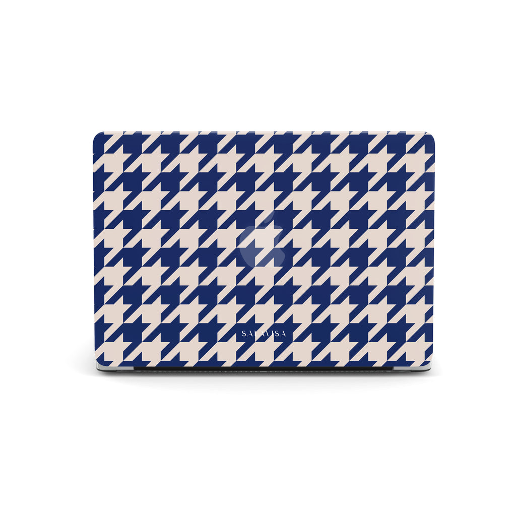 Blue Houndstooth MacBook Case