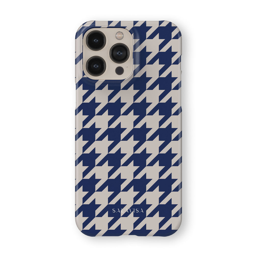 Blue Houndstooth Phone Case