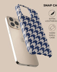 Blue Houndstooth Phone Case