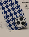 Blue Houndstooth Phone Case