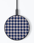 Blue Houndstooth Wireless Charger