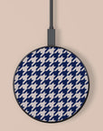 Blue Houndstooth Wireless Charger