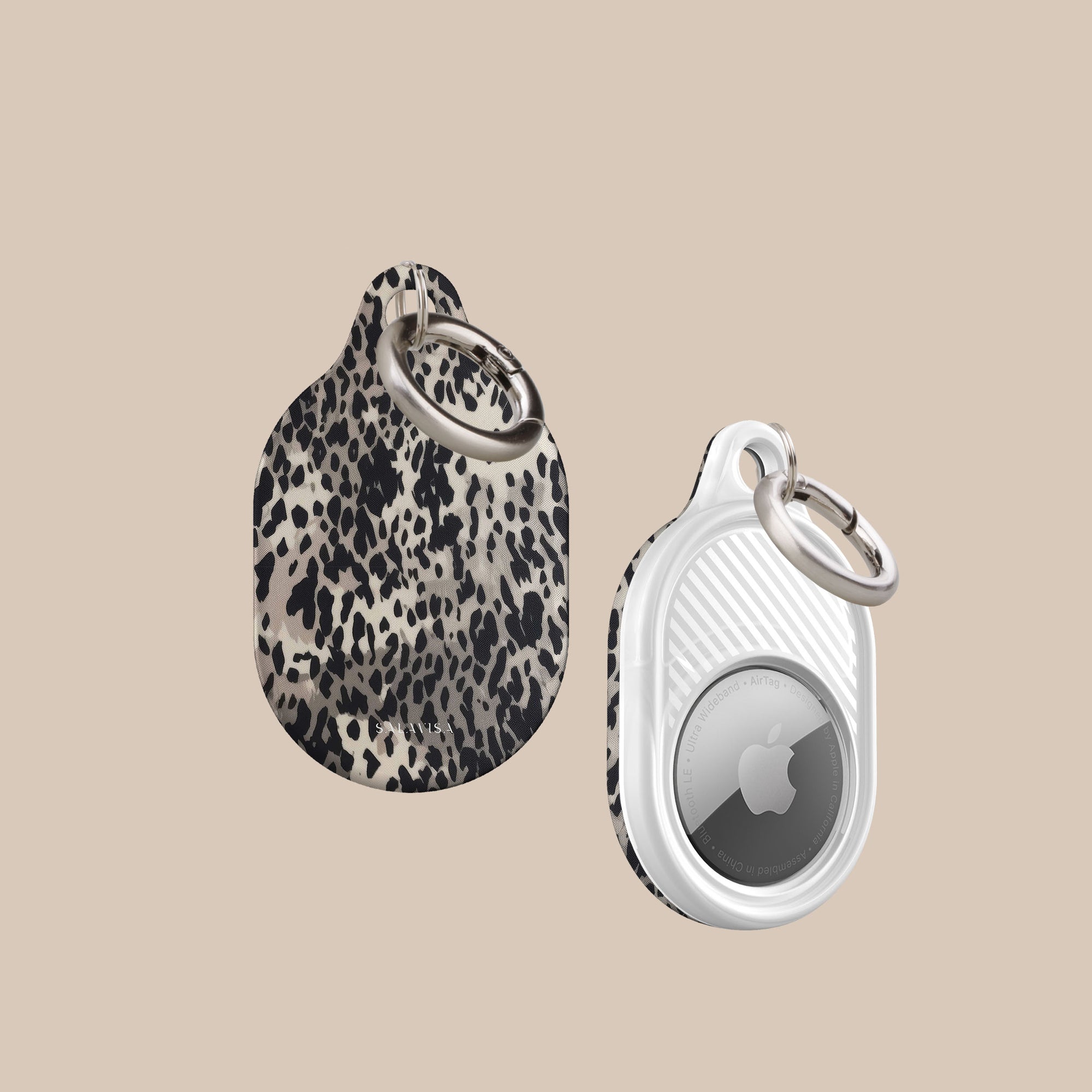 Dark Animal Skin AirTag Holder