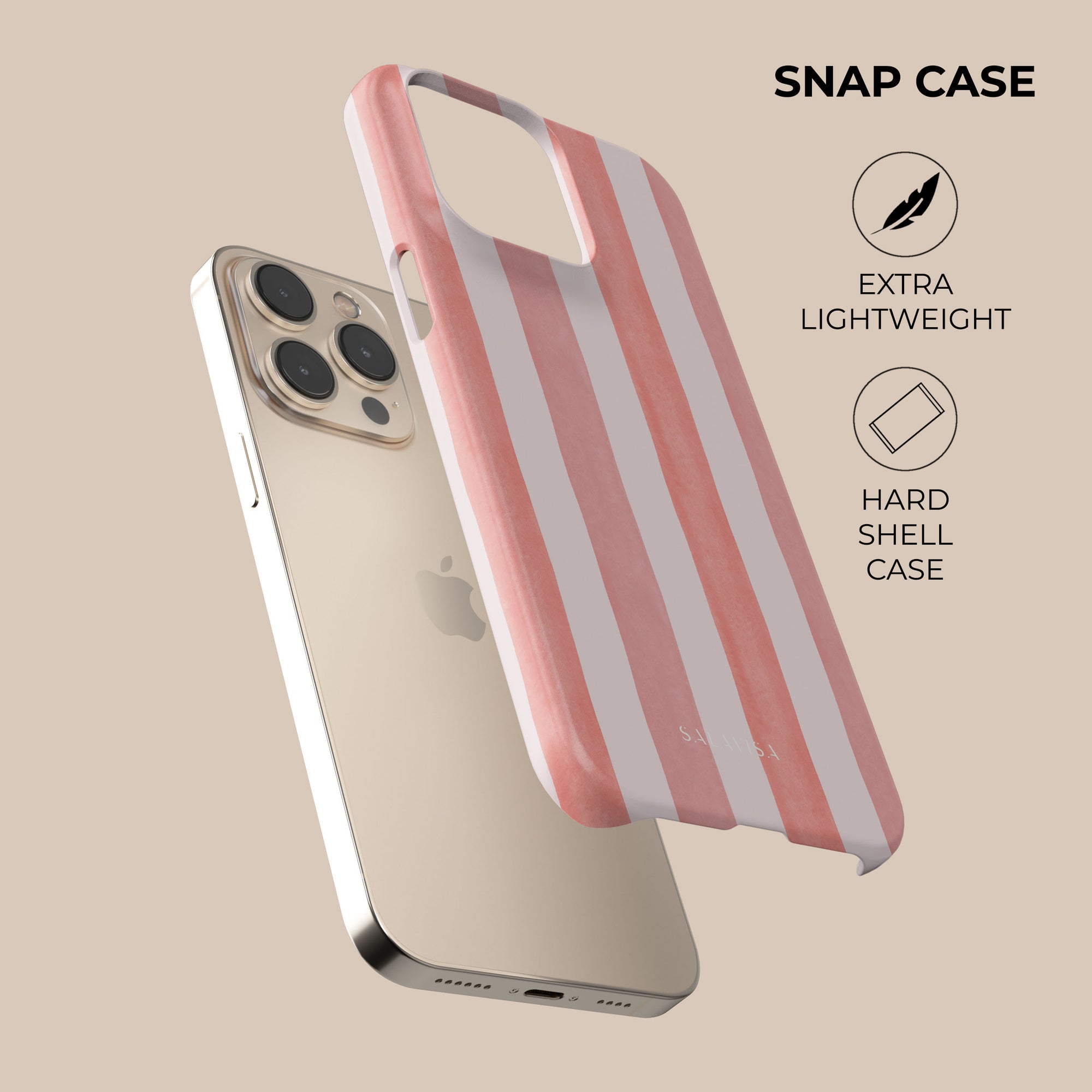 Coral Stripe Phone Case. Stripy | Salavisa Coral Stripe Phone Case. Stripy | Salavisa