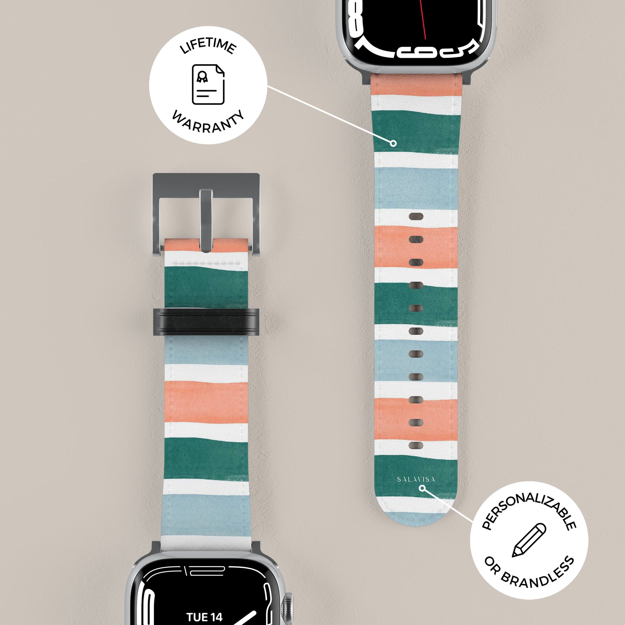 Coral Tides Apple Watch Band