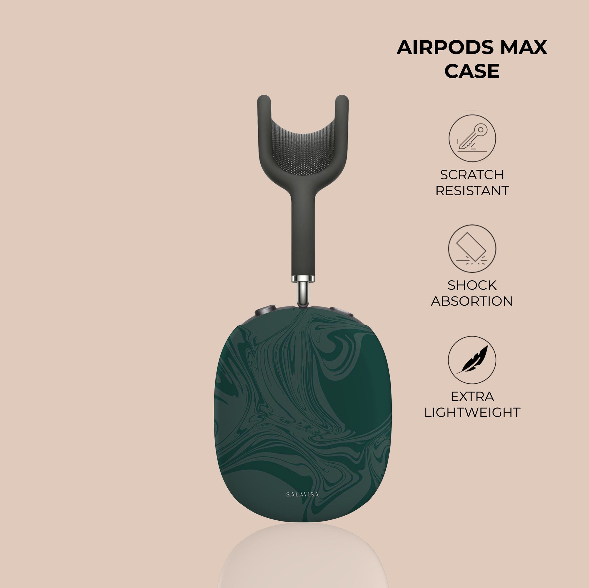 Dark Green Swirl AirPods Max Case