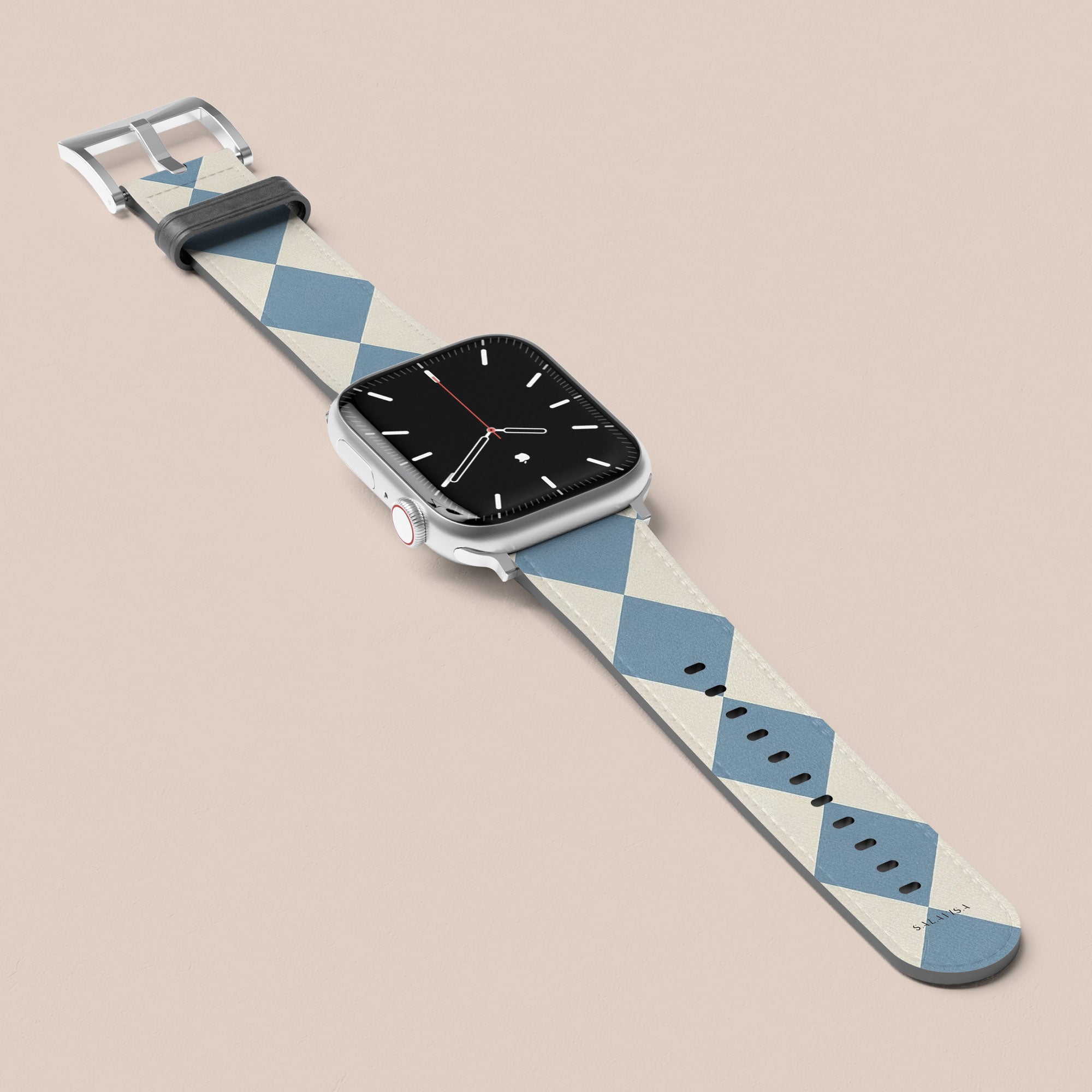 Argyle Mist Apple Watch Band — view 3 — Salavisa